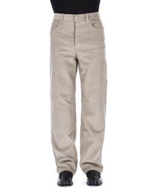 Haikure Logan Model 5-Pocket Corduroy Pants - Gray