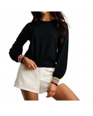 Lisa Todd Love Bond Cotton Tee - Black