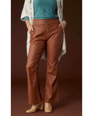 Coco + Carmen Omg Zoeyzip Faux Leather Flare - Brown