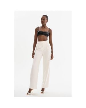 Lamarque Merania Leather Bralette - White