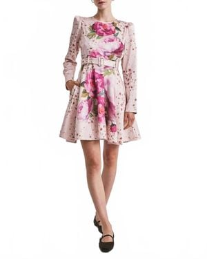 byTiMo Tailored Satin Belt Dress - Pink