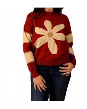 Eesome Meadow Long Sleeve Sweater - Red