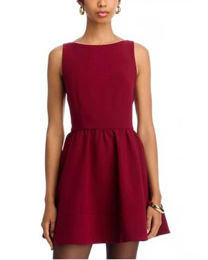 French Connection Azra Twill Low Back Mini Dress - Red