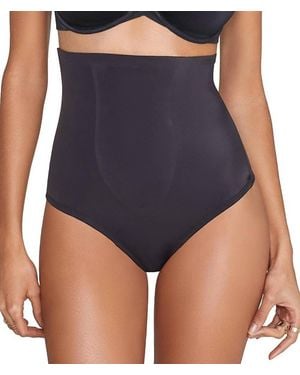 Tc Fine Intimates Medium Control High-Waist Thong Panty - Blue