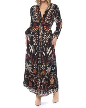 Tolani Puja Palm Tree Dress - Black