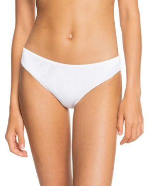Roxy Love The Comber Bikini Bottom Ribbed Swimwear Erk1196 - White