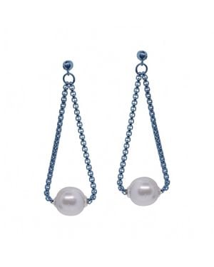 Alor South Sea Pearl Chain Earring - Blue