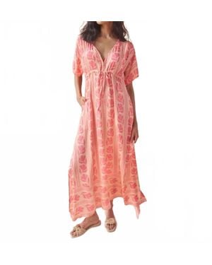 Omika Pia Caftan Coverup Dress - Pink