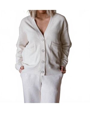 Thread & Supply Serenity Fleece Relaxed Cardigan - Gray