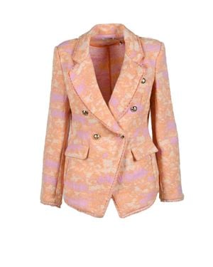 Motel Patterned Jacket - Pink