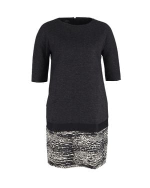 Giambattista Valli Animal Print Hem Dress - Black