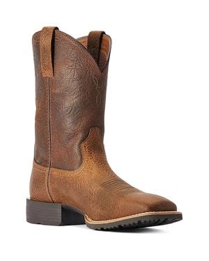 Ariat Hybrid Grit 10042430 Mensbrown Leather Square Toe Western Boot Zogg2852