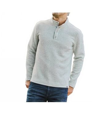 Flag & Anthem Silverton Quilted Snap Mock Neck Sweater - Gray
