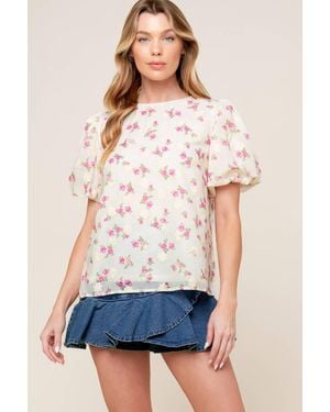 TRUEDAMES I'Ll Think About Cream Woven Top - White