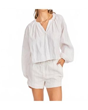 Sadie & Sage Radiate Volume Blouse - White