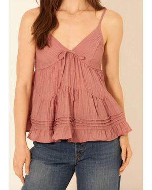 Bila77 Heart To Know V-Neck Top - Blue
