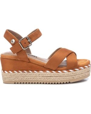 Xti Suede Wedge Sandals - Black