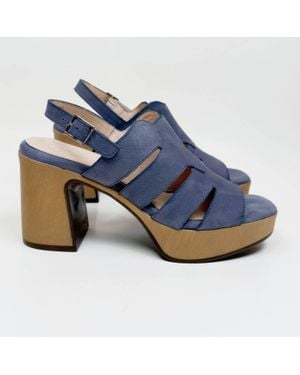 Wonders Alessia Nubuck Sandals - Blue
