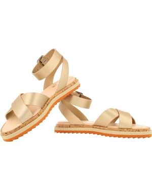Bullboxer Waltton 053001F1S Sandals 9 Platinum Cutout Ankle Strap Khd315 - Black