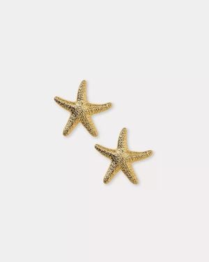 Lilly Pulitzer Kenneth Jay Lane Starfish Post Earrings - Metallic