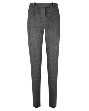 16Arlington Wool Blend Pants With Ironed Crease - Gray