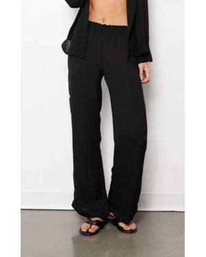 Bobi Smocked Wide Leg Pant - Black