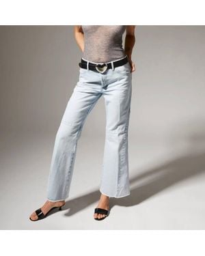 SPRWMN Farah 5 Pocket Patch Flare Jeans - Gray