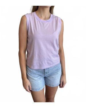Stateside Cloud Jersey Muscle Tank Top - Purple