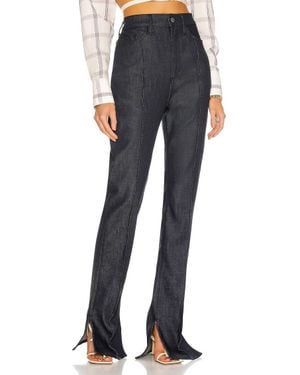 Brandon Maxwell Pre-Loved Denim Jean With Pintuck And Slits - Blue
