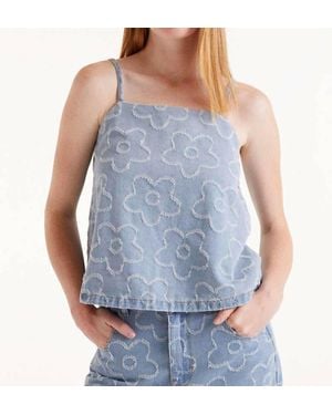 Compañía Fantástica Denim Daisies Top - Blue
