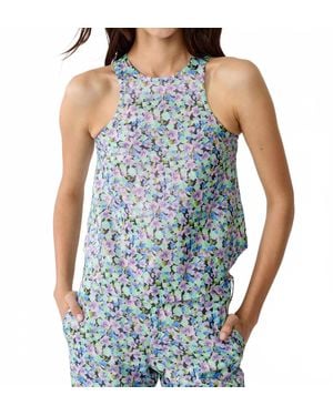 Lanthropy Loto Linen Top - Blue