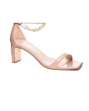 Chinese Laundry Yara Patent Chain Ankle Strap Heels - Black