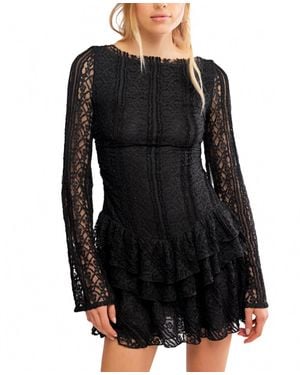 knit white long sleeve dress Self-Portrait - White Knit Peplum Mini Dress