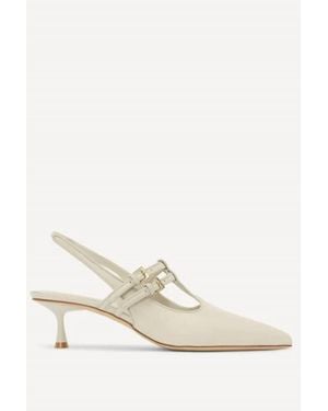 STUDIO AMELIA Alto 50 Slingback Heel Shoe - White