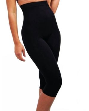 RHONDA SHEAR Seamless High Waist Capri Legging - Black