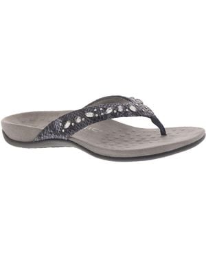Vionic Lucia Embellished Thong Sandals - Brown