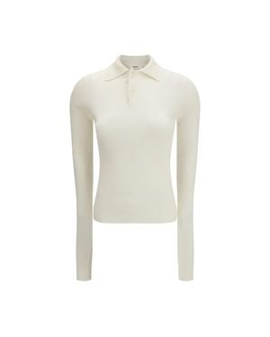 Rier Silk Polo Shirt - White