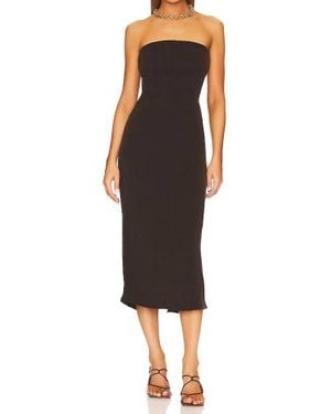 Anemos Strapless Tie Back Dress - Black