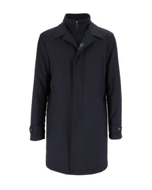 Fay Morning Minimalist Coat - Blue