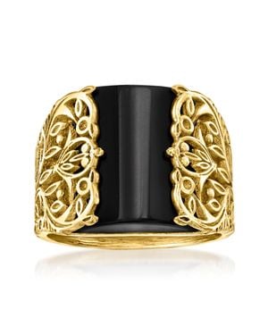 Ross-Simons Onyx Openwork Ring - Metallic