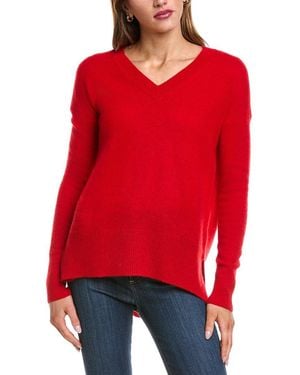 Philosophy Oversized V-Neck Sweater - Red