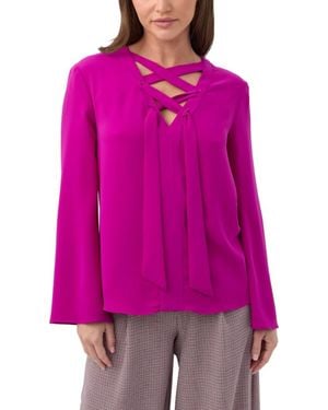 Trina Turk Picabella Lace-Up Top - Pink