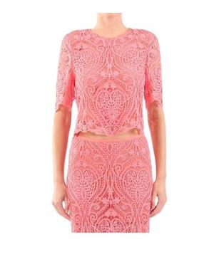 Le Superbe Lace Tee - Pink