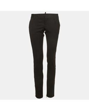 DSquared² Gabardine Sequin Detail Pants - Black
