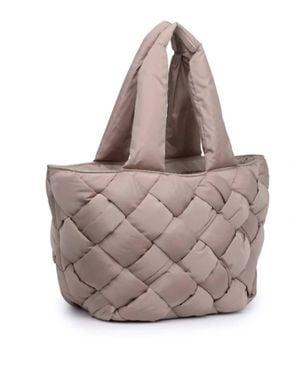 Sol And Selene Intuition East West Woven Nylon Tote - Gray