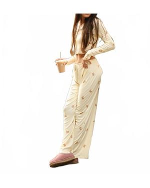 The Happy Camp3r Emma Lounge Bottoms Sweatpants - Metallic