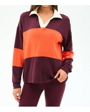 Splits59 Katie Fleece Rugby Sweater - Red