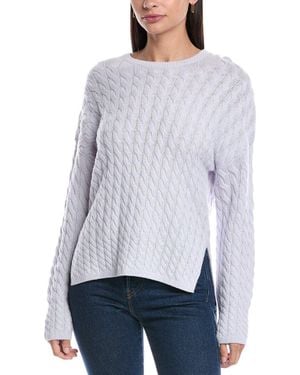Theory Karina Cable Wool & Cashmere-Blend Sweater - Blue
