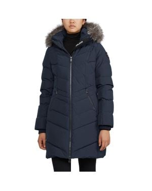 Pajar January Down Chevron Puffer With Detachable Hood Fur - Black