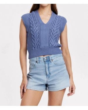Another Love Emberly Sweater Vest - Blue